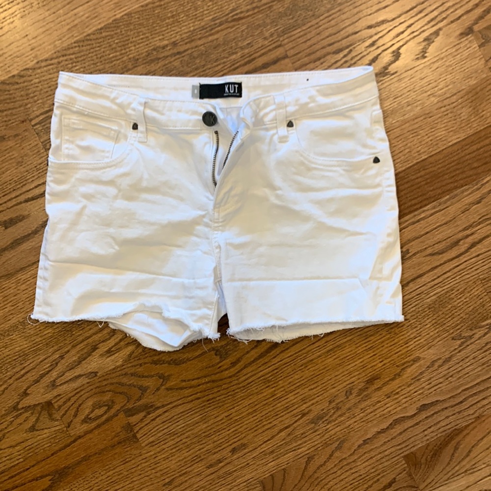 White jean shorts